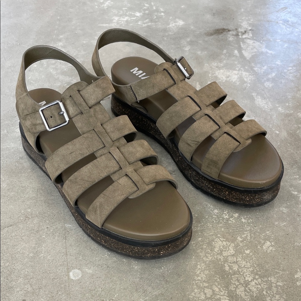 MIA Olive Green Sandals